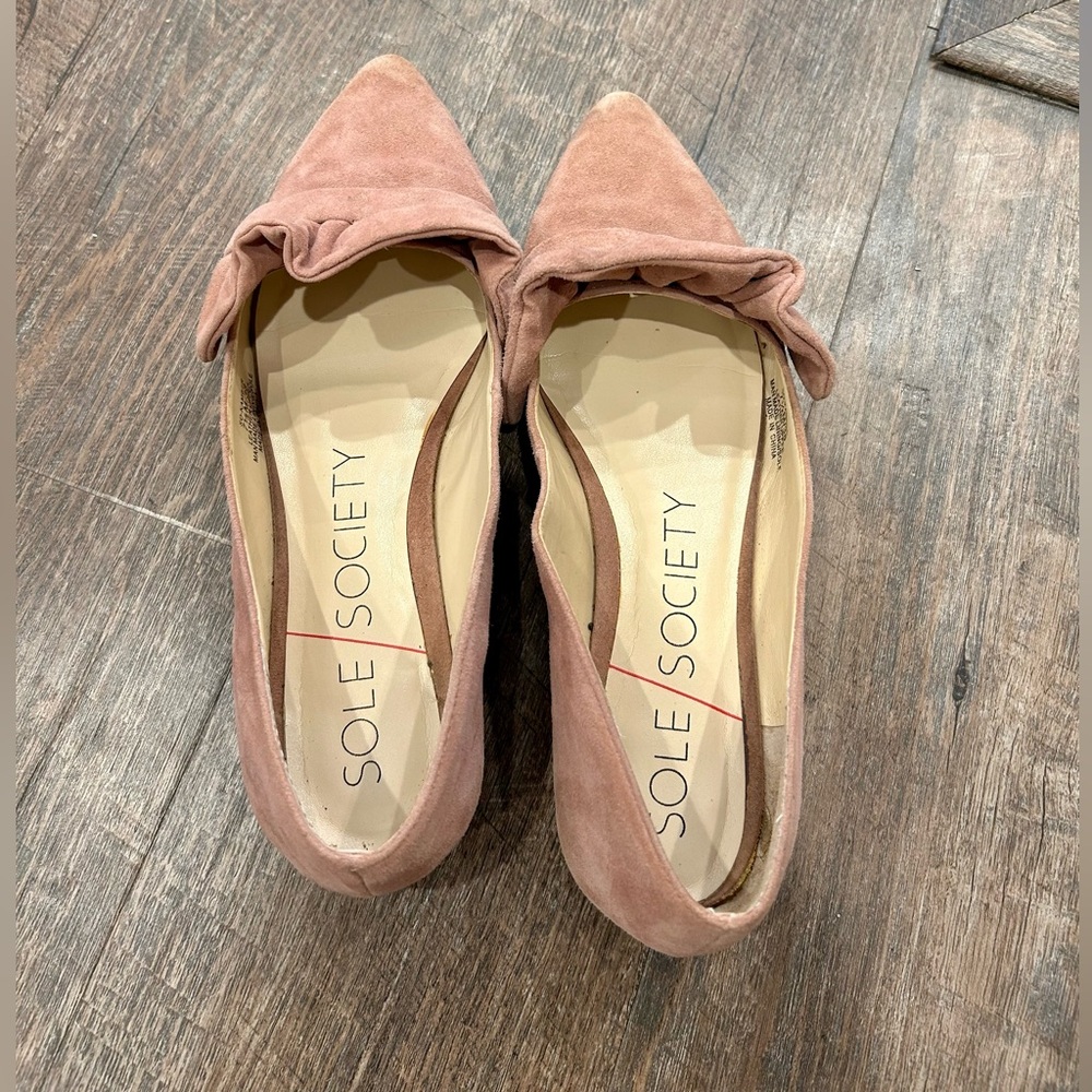 Sole Society Dusty Rose Pink Flats 7.5M